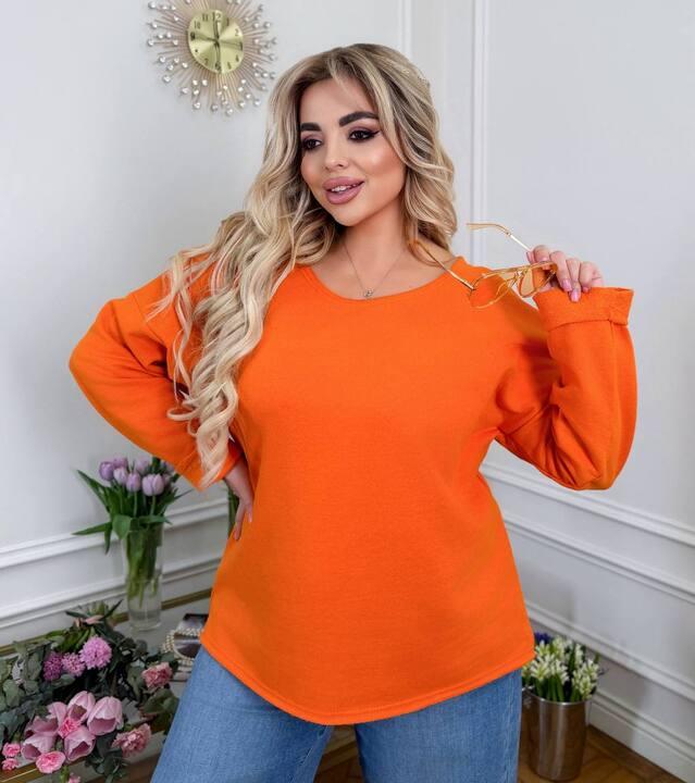 Свитшот женский из футера с хлопком и полиэстером прямого кроя базовый весенний