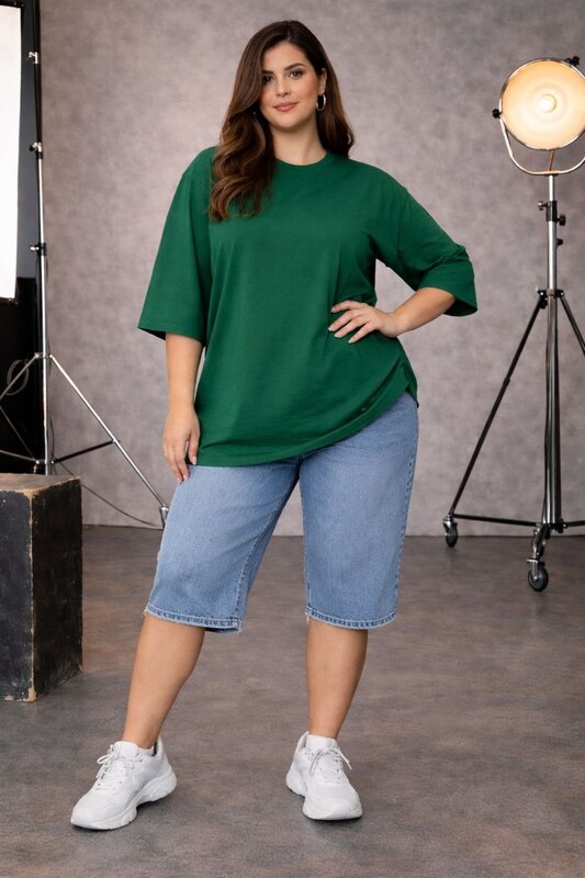 Футболка женская из турецкого кулира хлопковая оверсайз удлинённая повседневная весенне-летняя