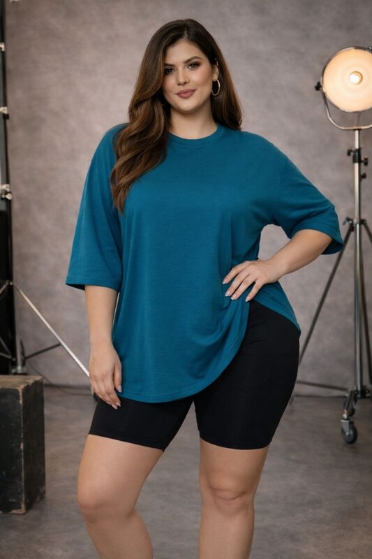 Футболка женская из турецкого кулира хлопковая оверсайз удлинённая повседневная весенне-летняя