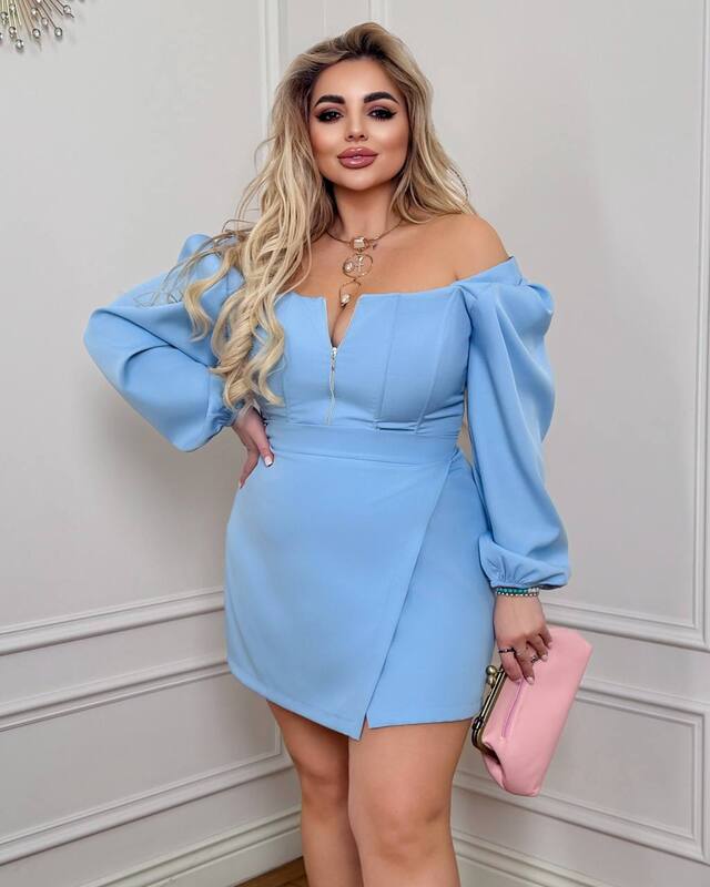 Юбка женская из костюмной ткани мини с высокой посадкой и эффектом запаха весенне-летняя