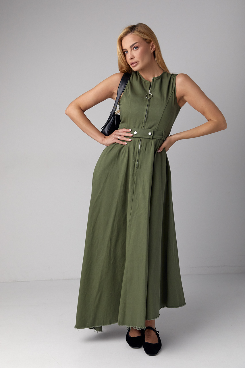 Сукня максі з блискавкою та асиметричним подолом lx-10577816 Сукня максі з блискавкою та асиметричним подолом lx-10577816