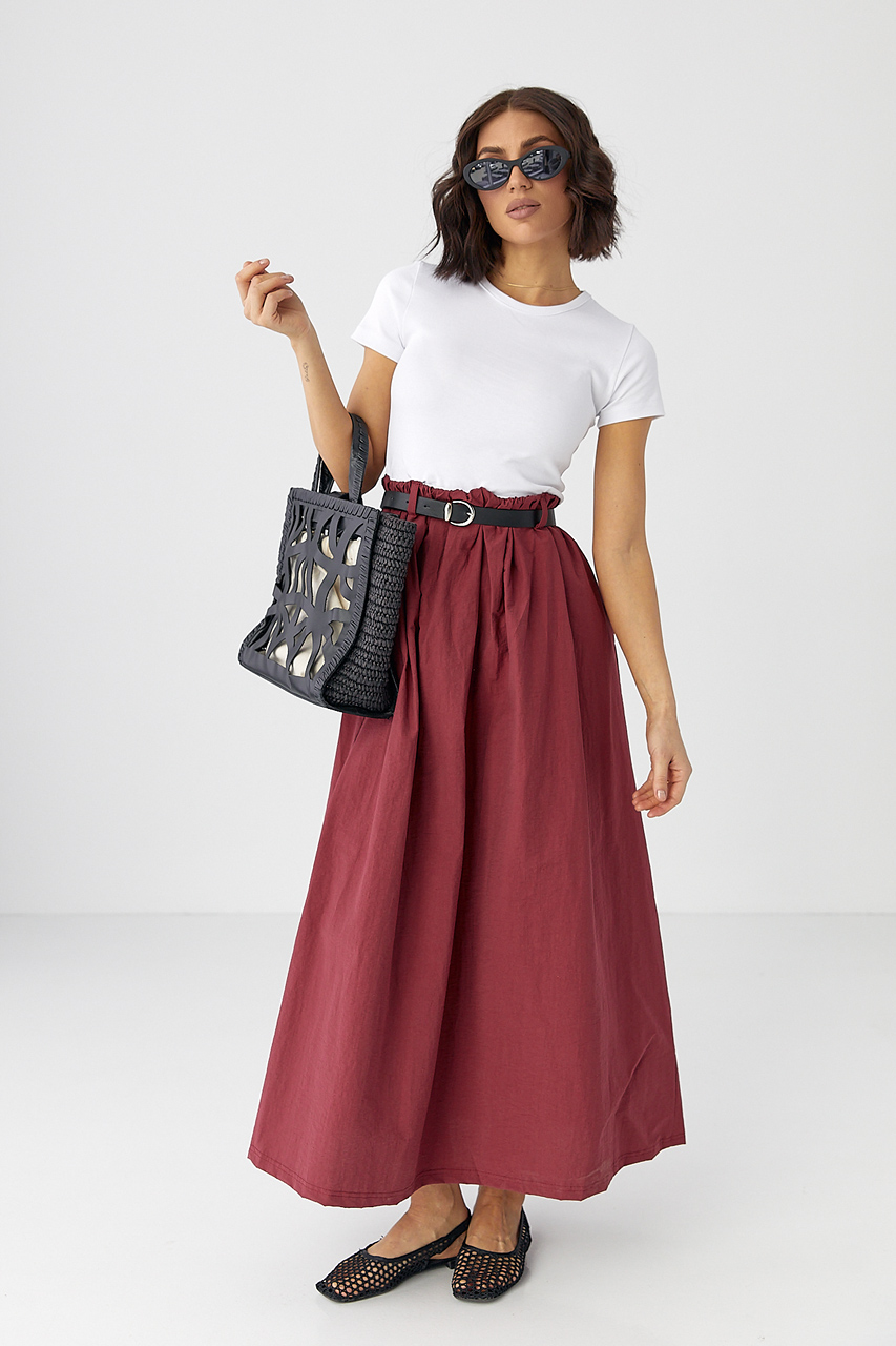 Жіноча довга сукня з поясом qs lx-1062 Жіноча довга сукня з поясом qs lx-1062