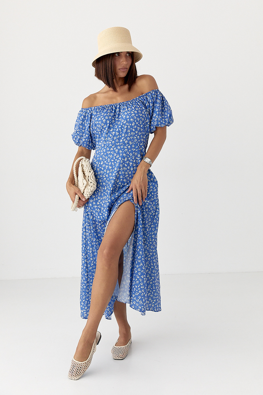 Квіткова сукня з рукавами qs lx-1089 Квіткова сукня з рукавами qs lx-1089