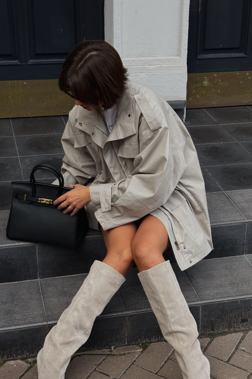 Подовжена жіноча вітрова куртка lx-2051 Подовжена жіноча вітрова куртка lx-2051