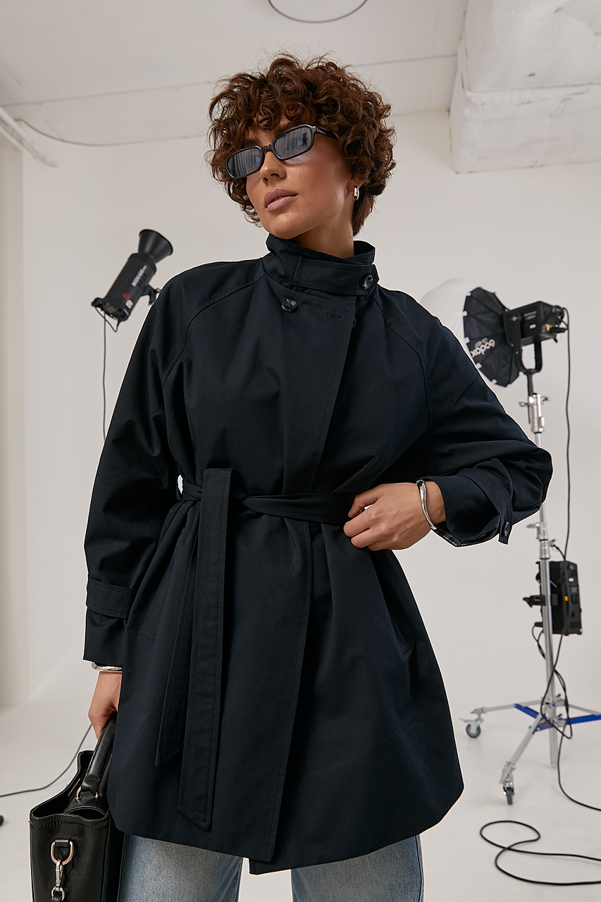 Жіночий тренч з поясом lx-2065 Жіночий тренч з поясом lx-2065