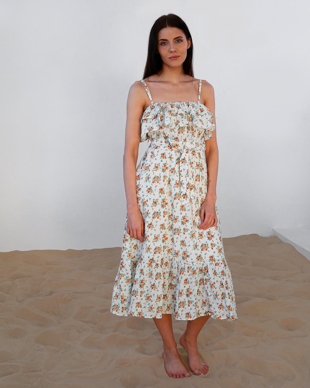 Летний сарафан с рюшами 48389