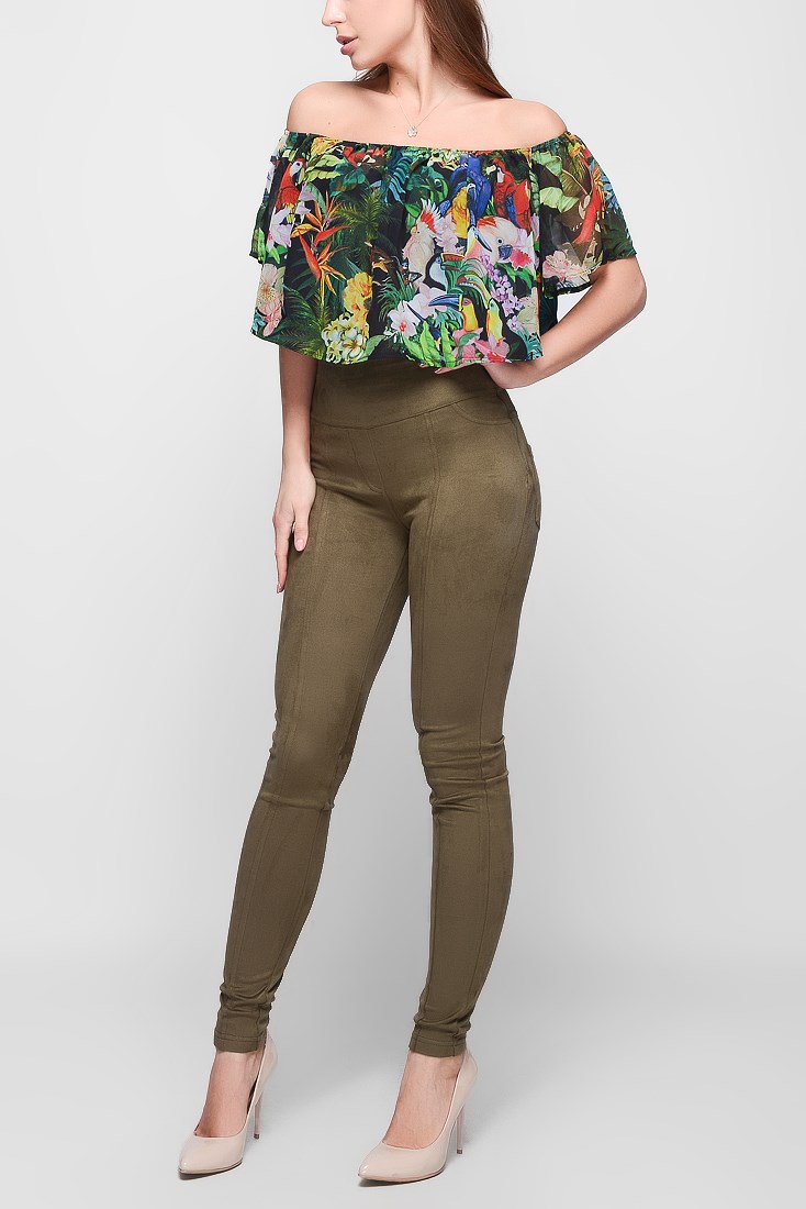Блузка оверсайз с ярким принтом 32950