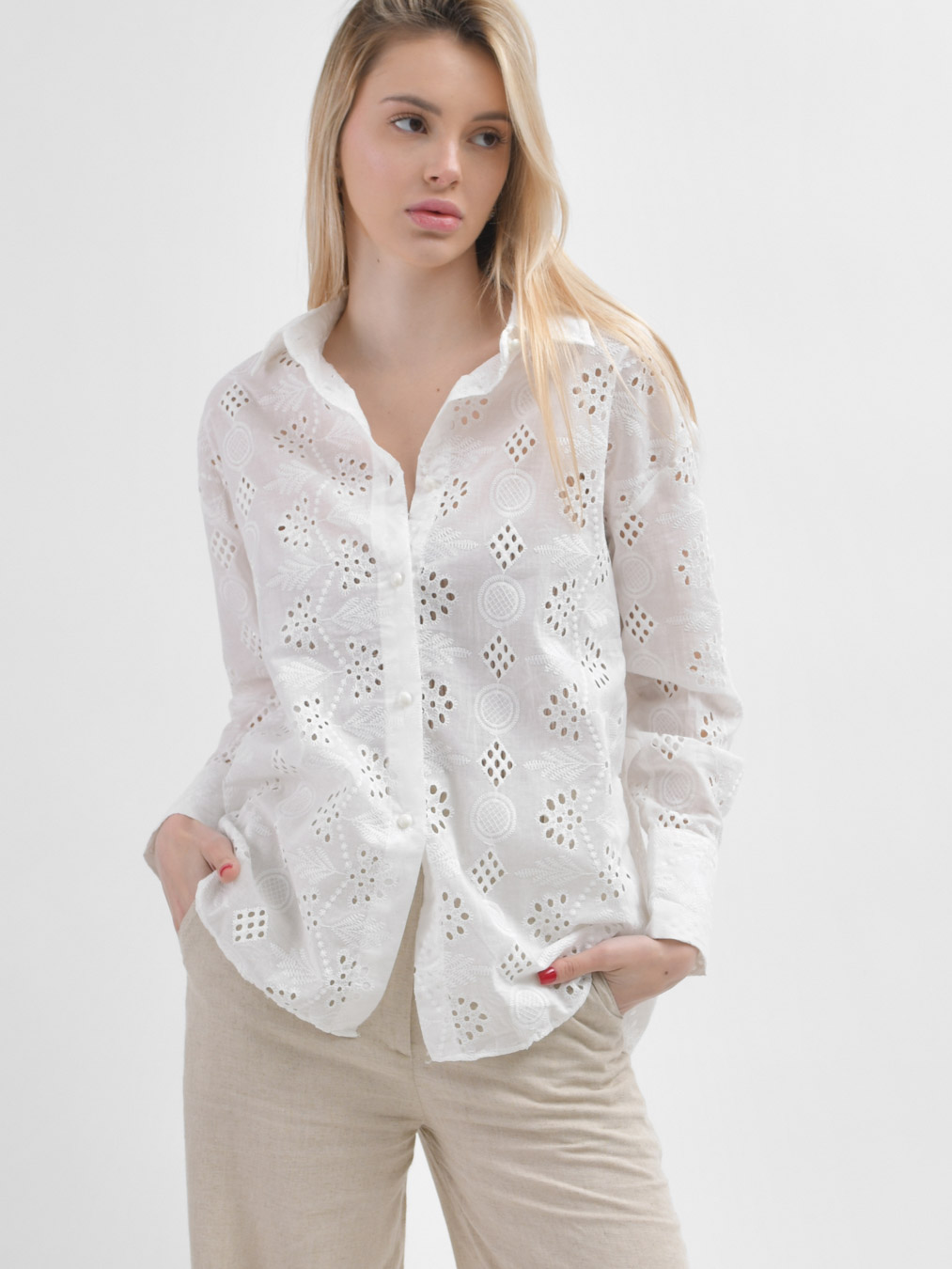 Натуральная льняная рубашка белого цвета 55991 xp-1701 Натуральная льняная рубашка белого цвета 55991 xp-1701