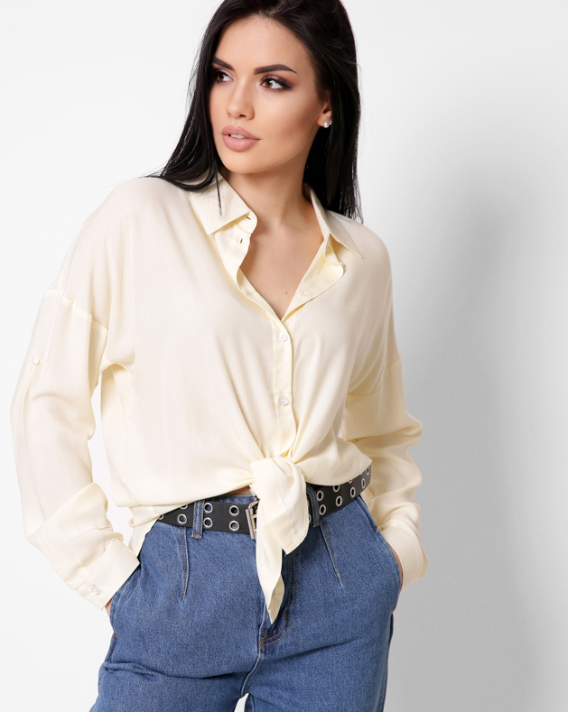 Женская желтая рубашка оверсайз 34088 xp-1721 Женская желтая рубашка оверсайз 34088 xp-1721