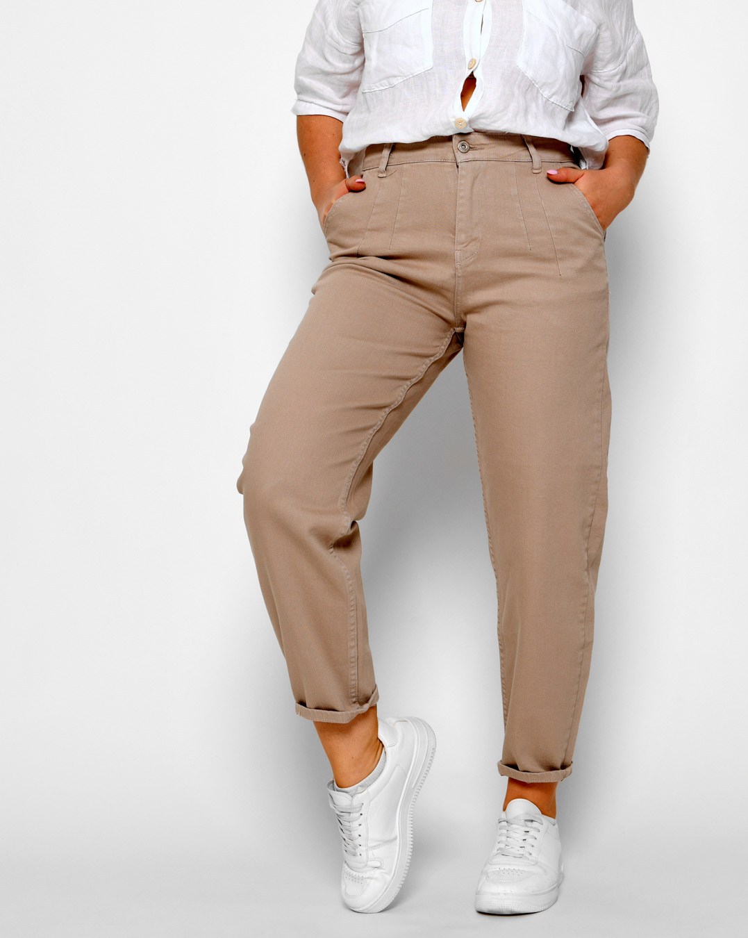 Бежевые джинсы-мом 48542 xp-1817 Бежевые джинсы-мом 48542 xp-1817