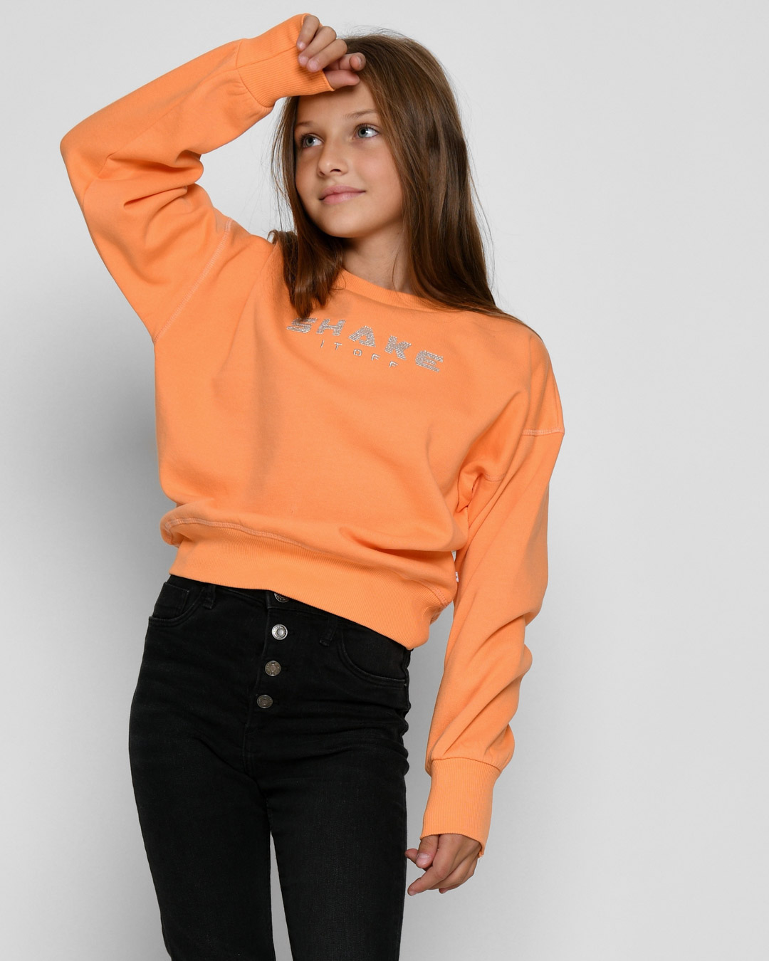 Подростковый свитшот с вышивкой "Shake it off" 52543