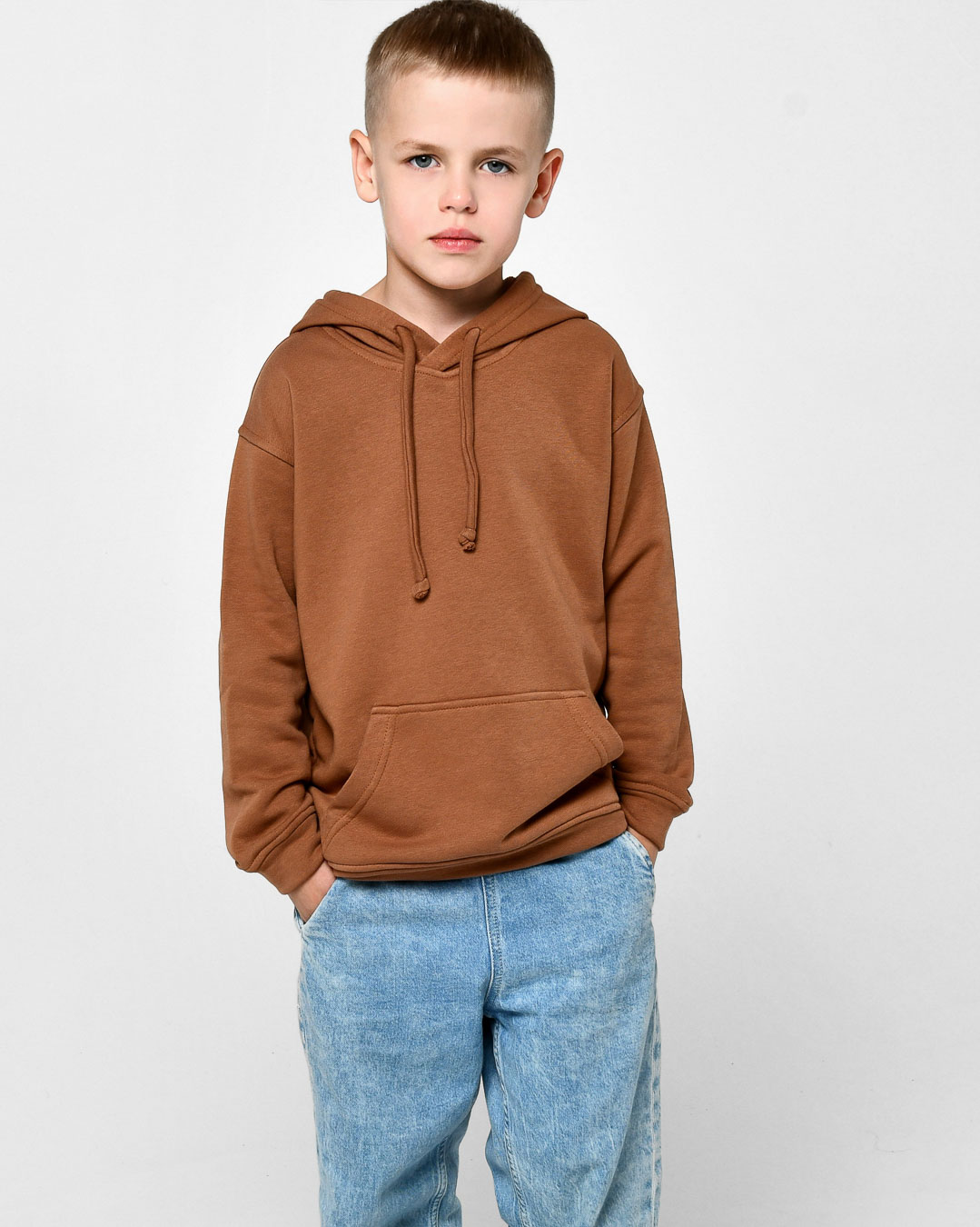 Детский худи унисекс цвета кемел 55704