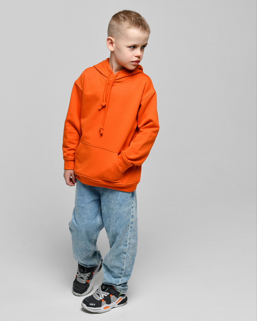 Детский худи унисекс цвет оранжевый 55701