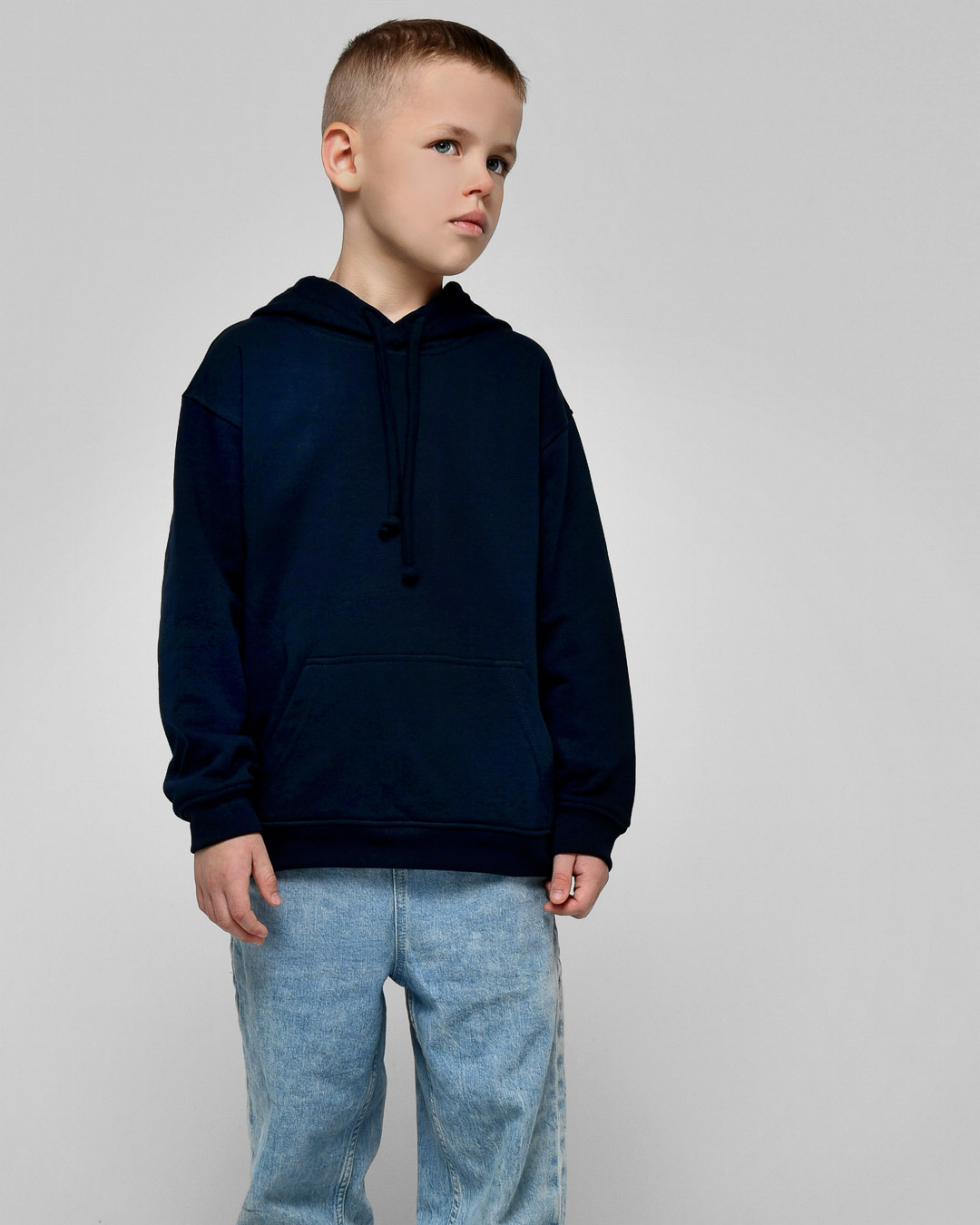 Детский худи унисекс синего цвета 55706