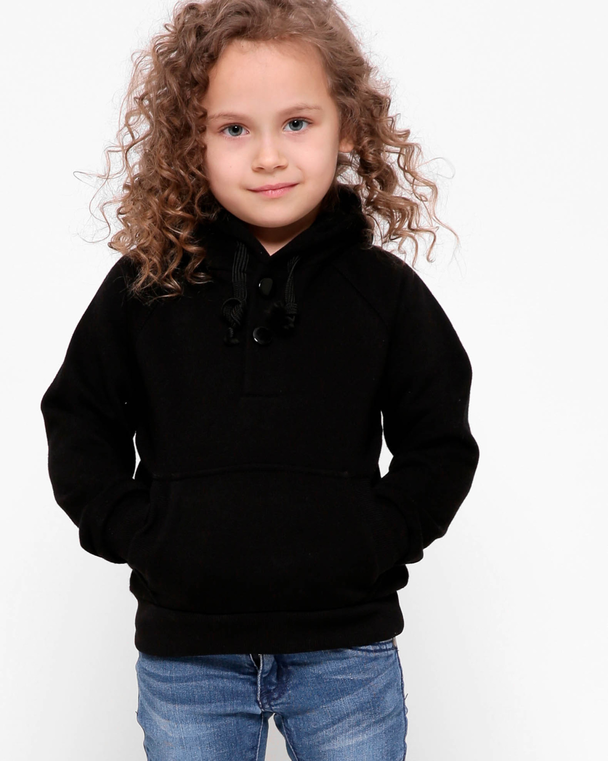 Детское черное худи без принта 32000