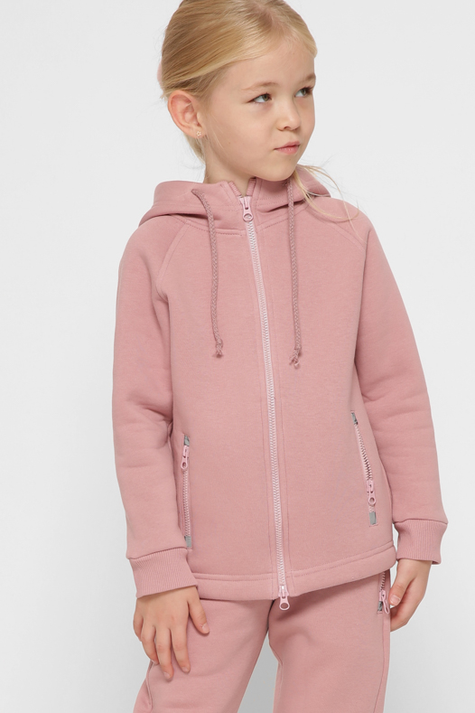 Детская спортивная кофта на молнии цвет пудра 38470