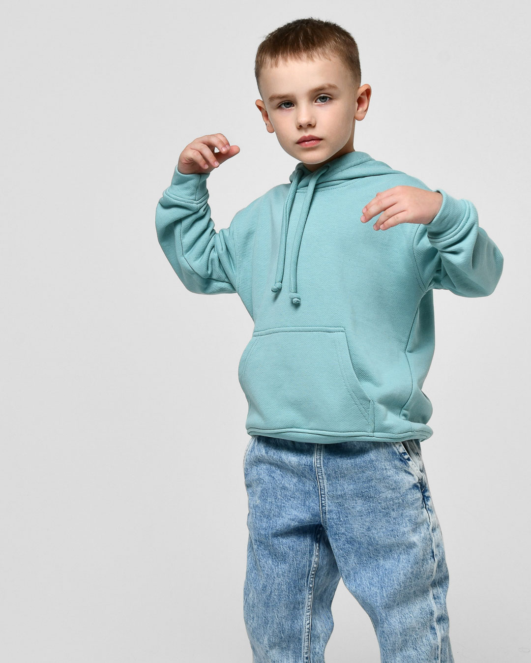Детский худи унисекс цвета мята 55693