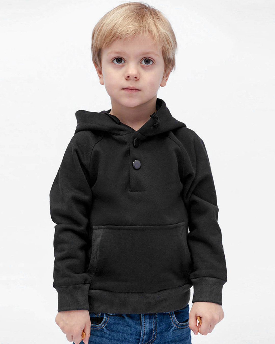 Детское графитовое худи без принта 32002