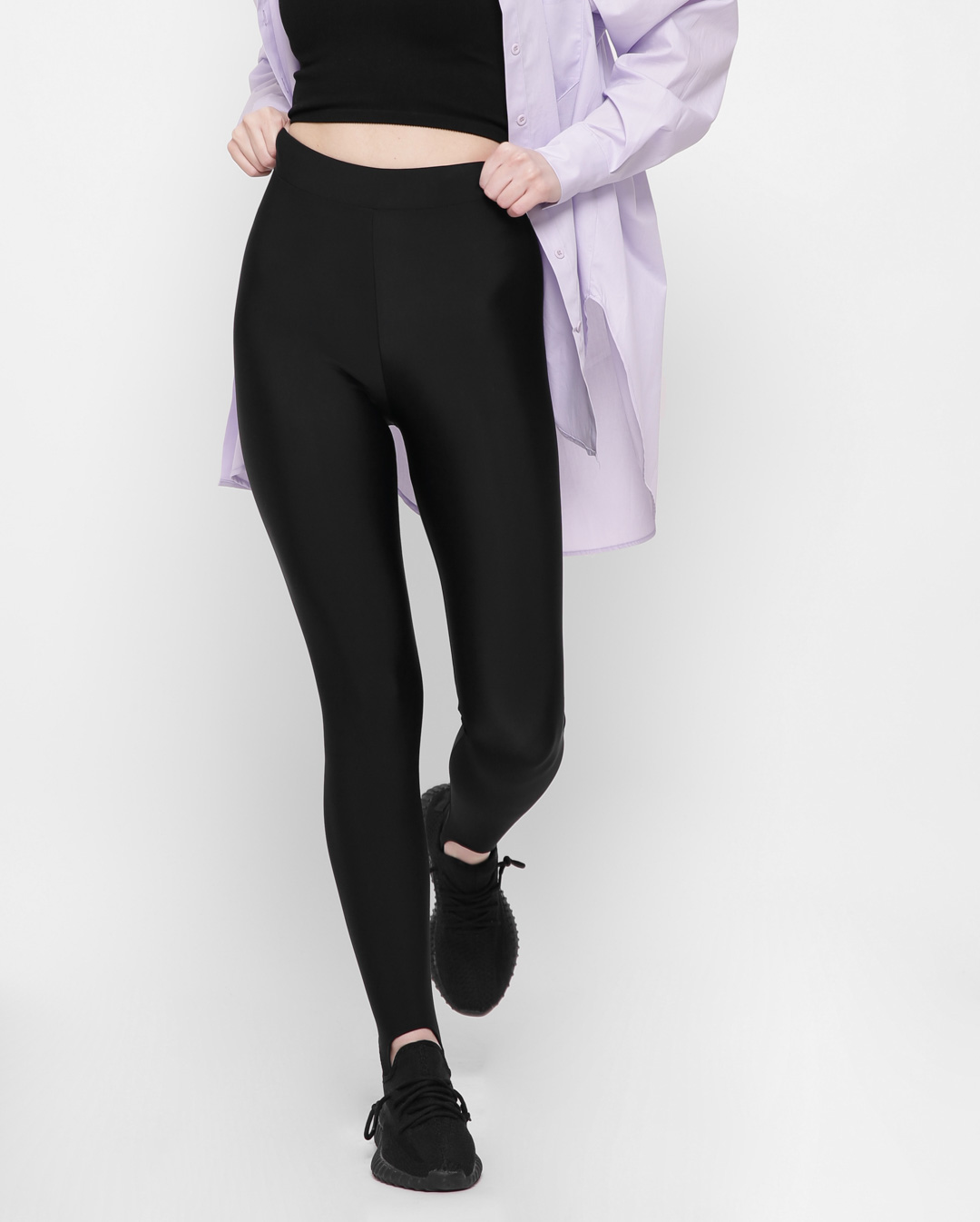 Черные спортивные леггинсы 43349