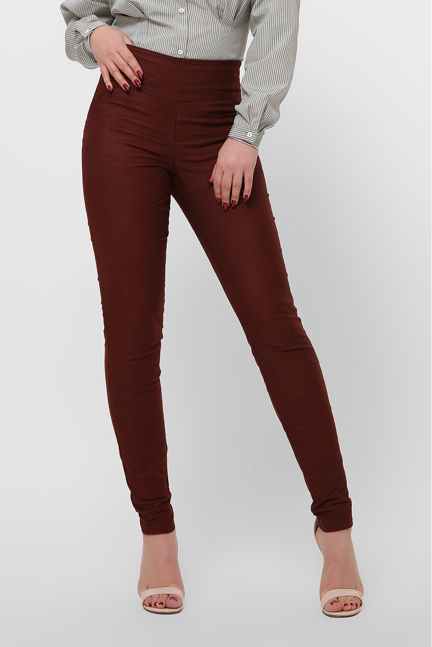 Модные терракотовые леггинсы на высокой талии 36610 xp-2336 Модные терракотовые леггинсы на высокой талии 36610 xp-2336