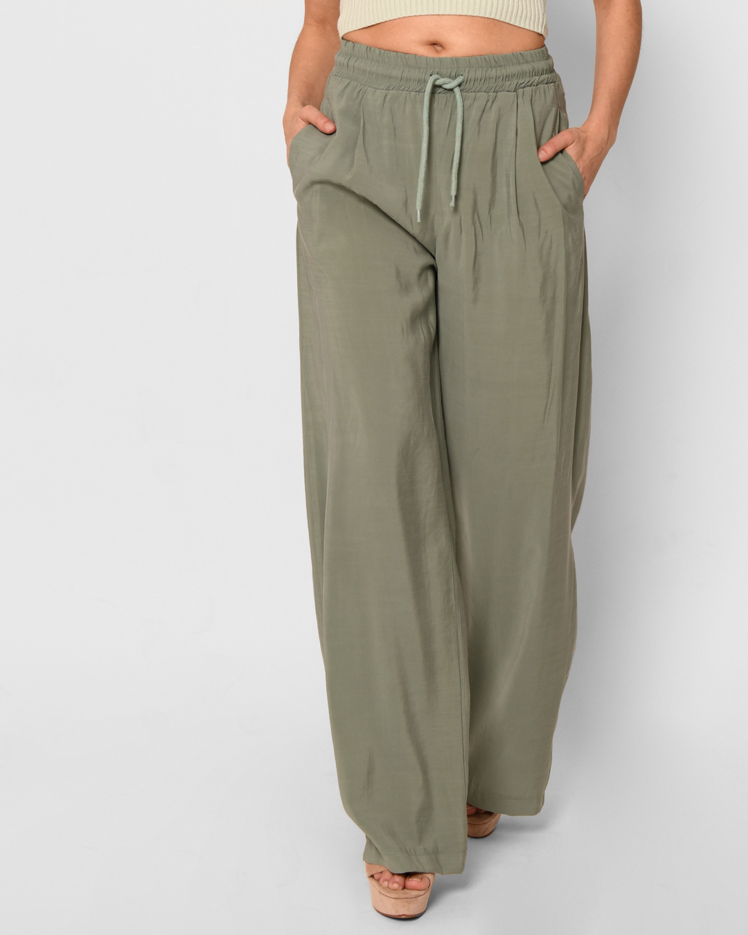 Брюки клеш зеленые 43298 xp-2344 Брюки клеш зеленые 43298 xp-2344