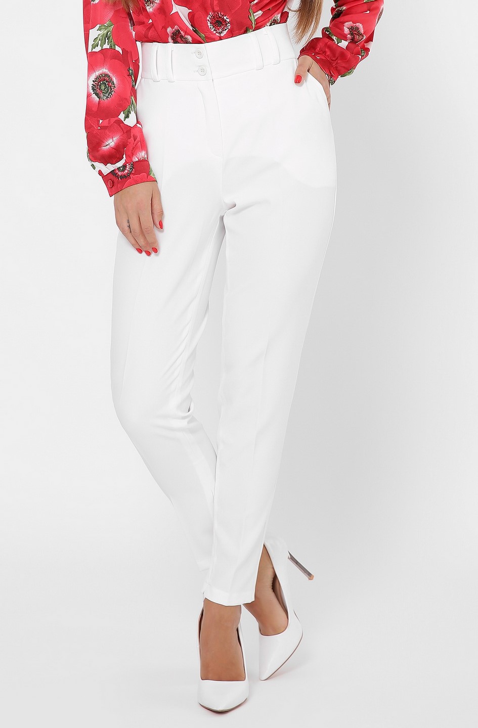 Классические брюки на высокой посадке 35988