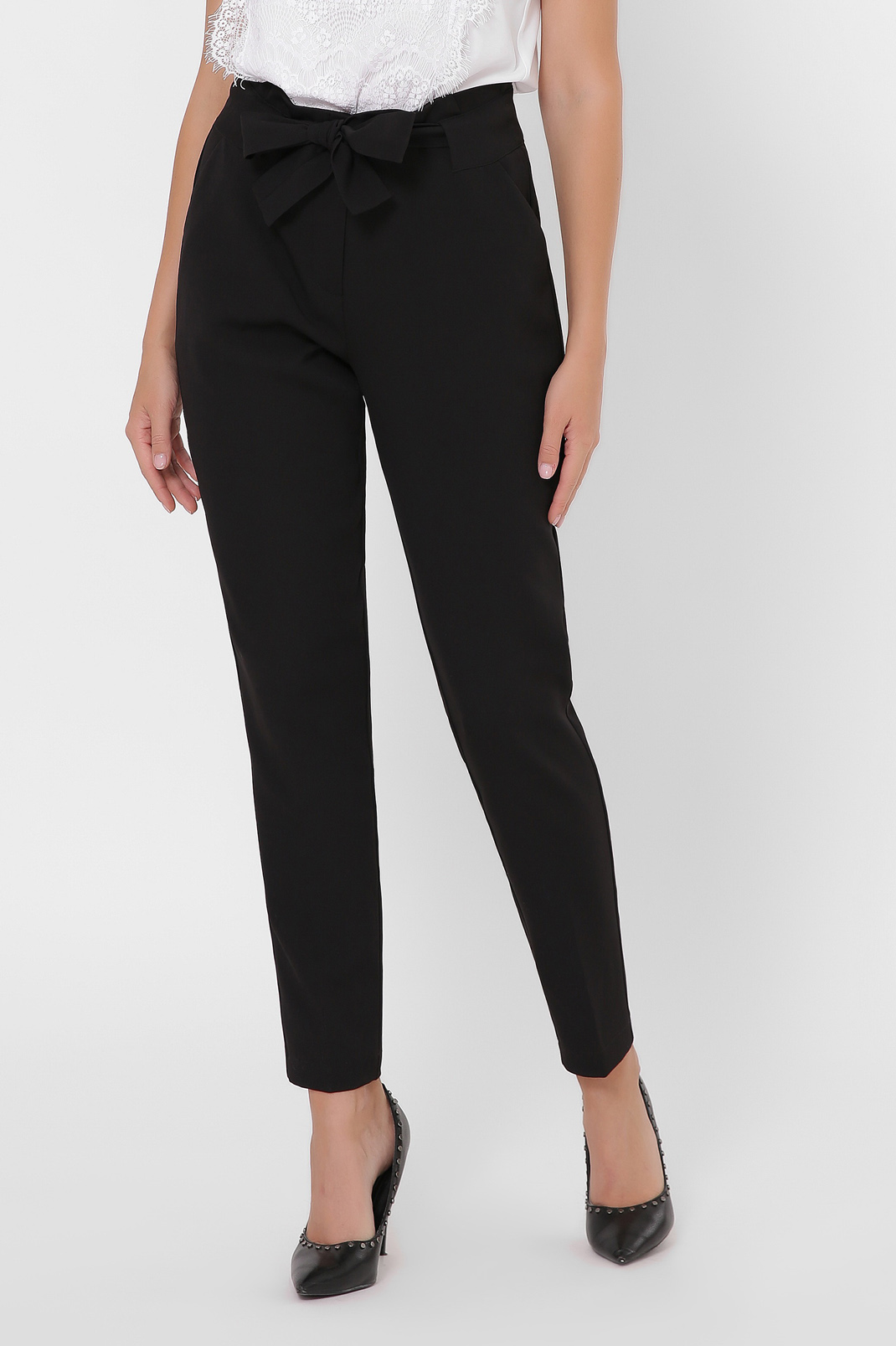 Классические черные брюки на завязке 35983 xp-2404 Классические черные брюки на завязке 35983 xp-2404