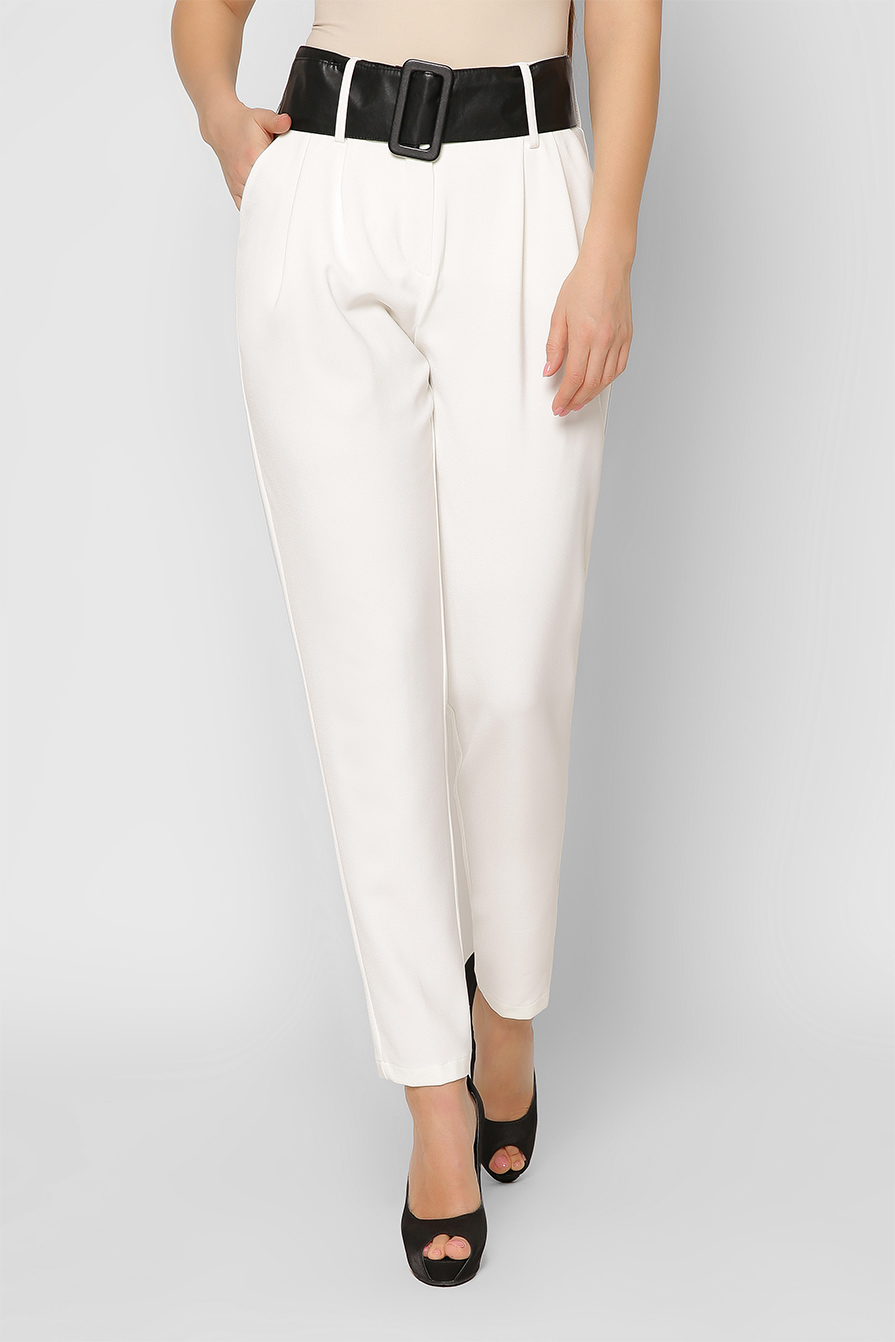 Классические молочные брюки на высокой посадке 36601 xp-2410 Классические молочные брюки на высокой посадке 36601 xp-2410