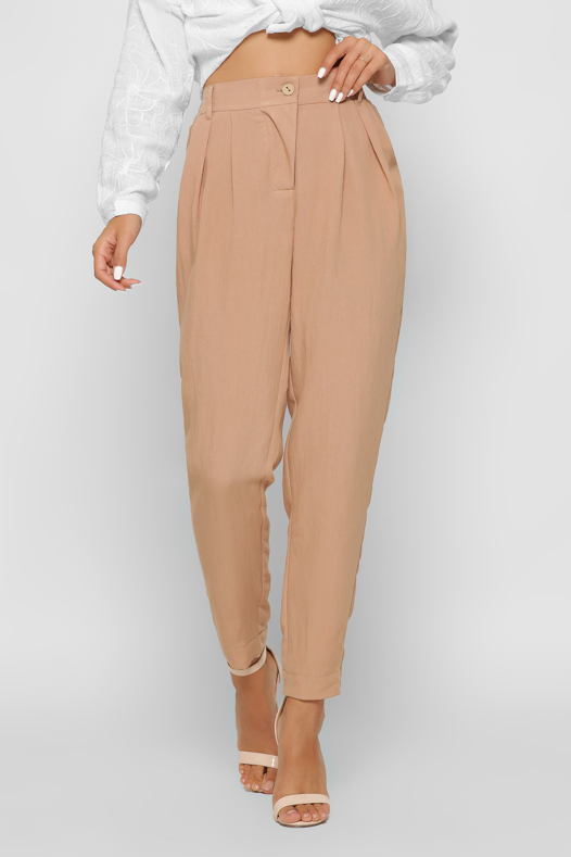 Женские льняные брюки цвет песок 37411 xp-2419 Женские льняные брюки цвет песок 37411 xp-2419