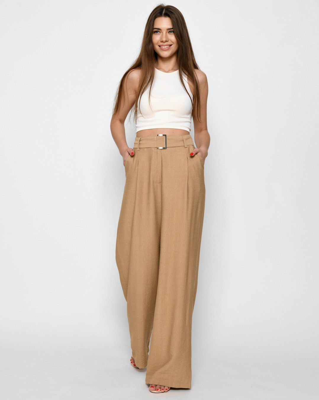 Широкие брюки палаццо 48582