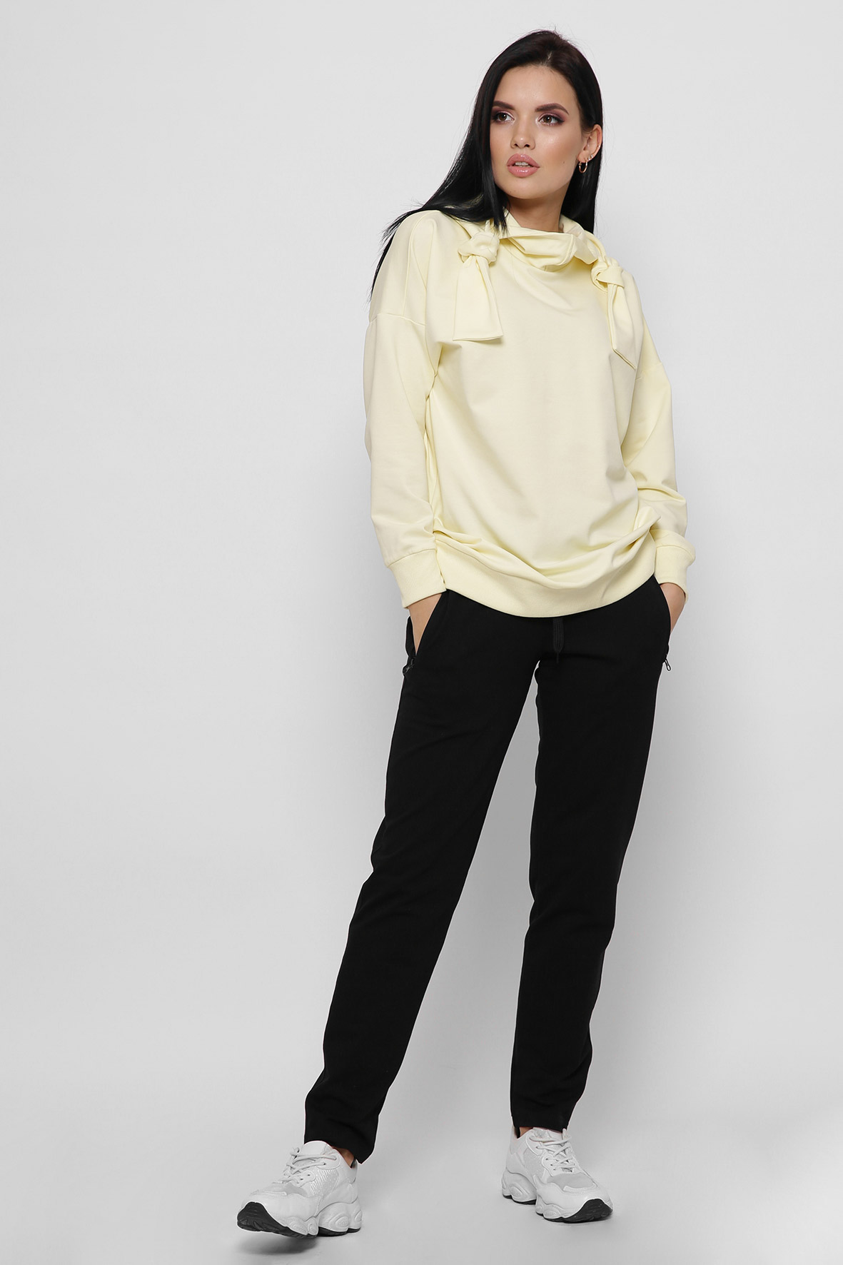 Стильный повседневный костюм с худи 36283 xp-2443 Стильный повседневный костюм с худи 36283 xp-2443