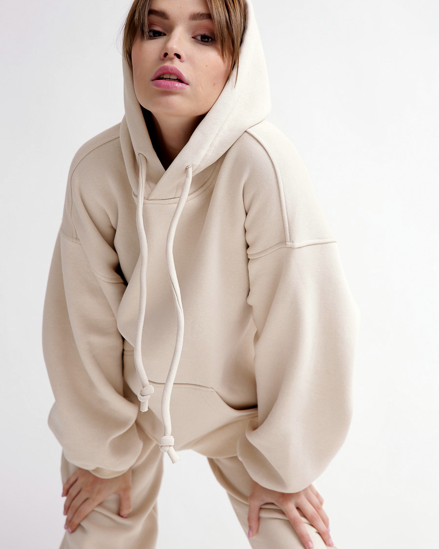 Теплый бежевый спортивный костюм 52767 xp-2451 Теплый бежевый спортивный костюм 52767 xp-2451