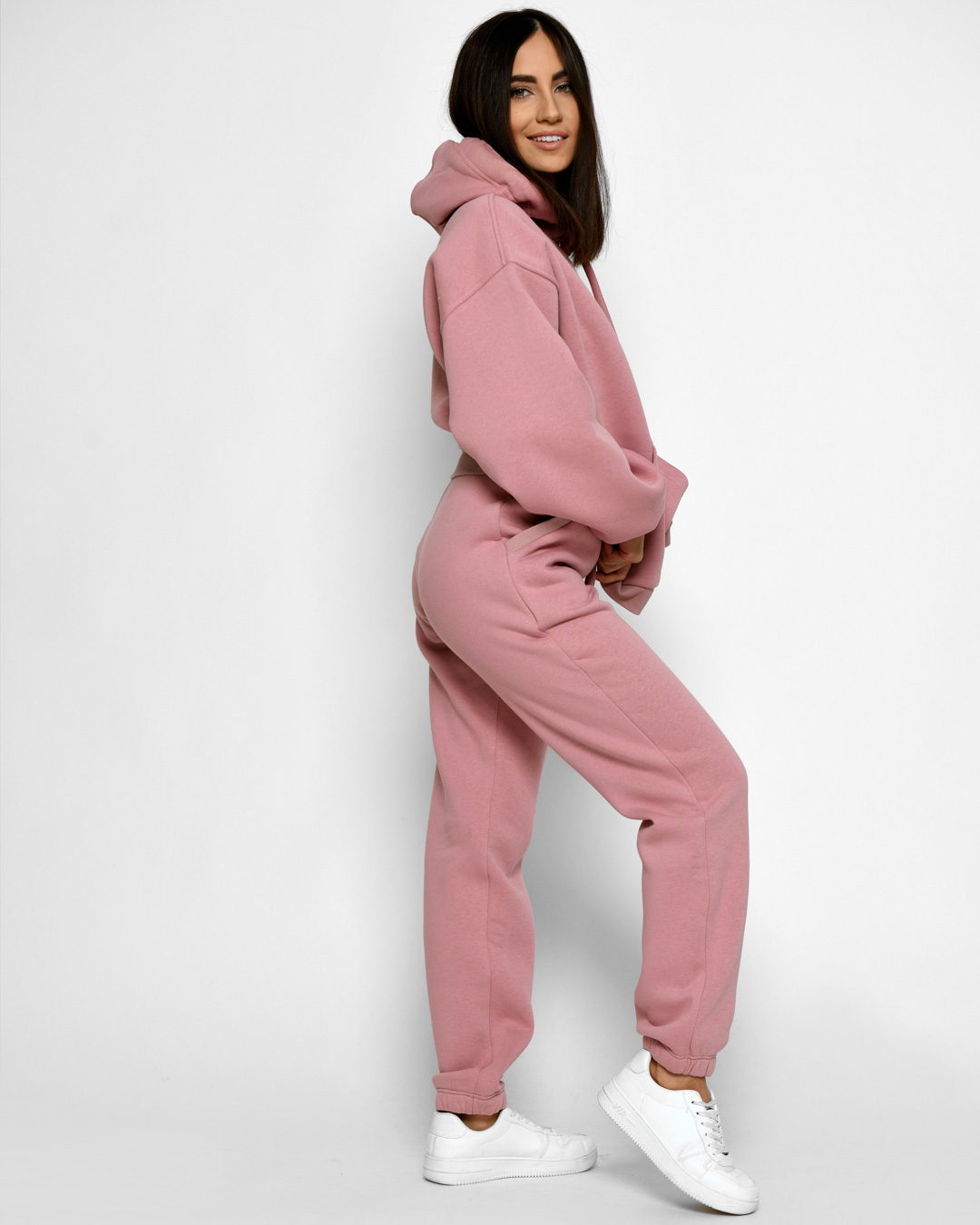 Теплый пудровый спортивный костюм 52678 xp-2452 Теплый пудровый спортивный костюм 52678 xp-2452