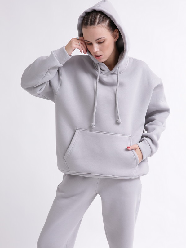 Уютный серый спортивный костюм в стиле оверсайз 55861 xp-2463 Уютный серый спортивный костюм в стиле оверсайз 55861 xp-2463