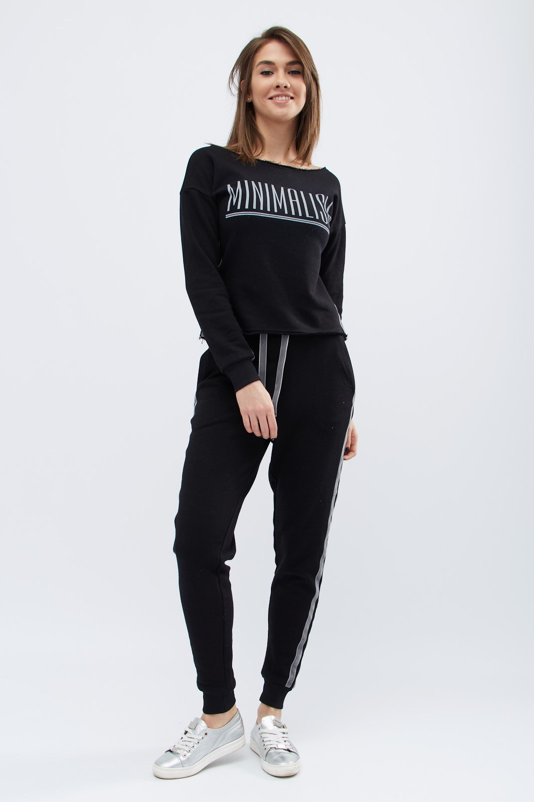 Спортивный черный костюм двойка Minimalism 32021 xp-2482 Спортивный черный костюм двойка Minimalism 32021 xp-2482