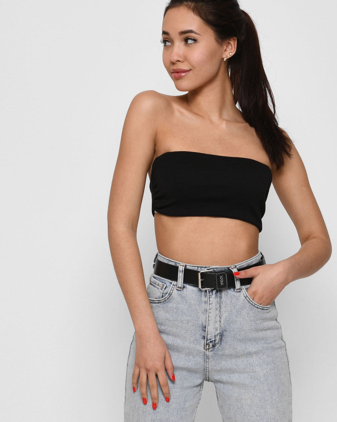 Базовый черный топ бандо 38617