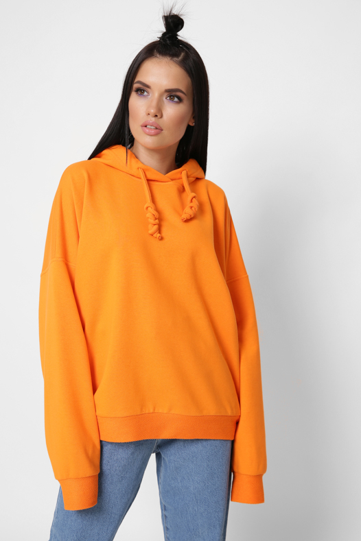 Женское оранжевое худи оверсайз 38103