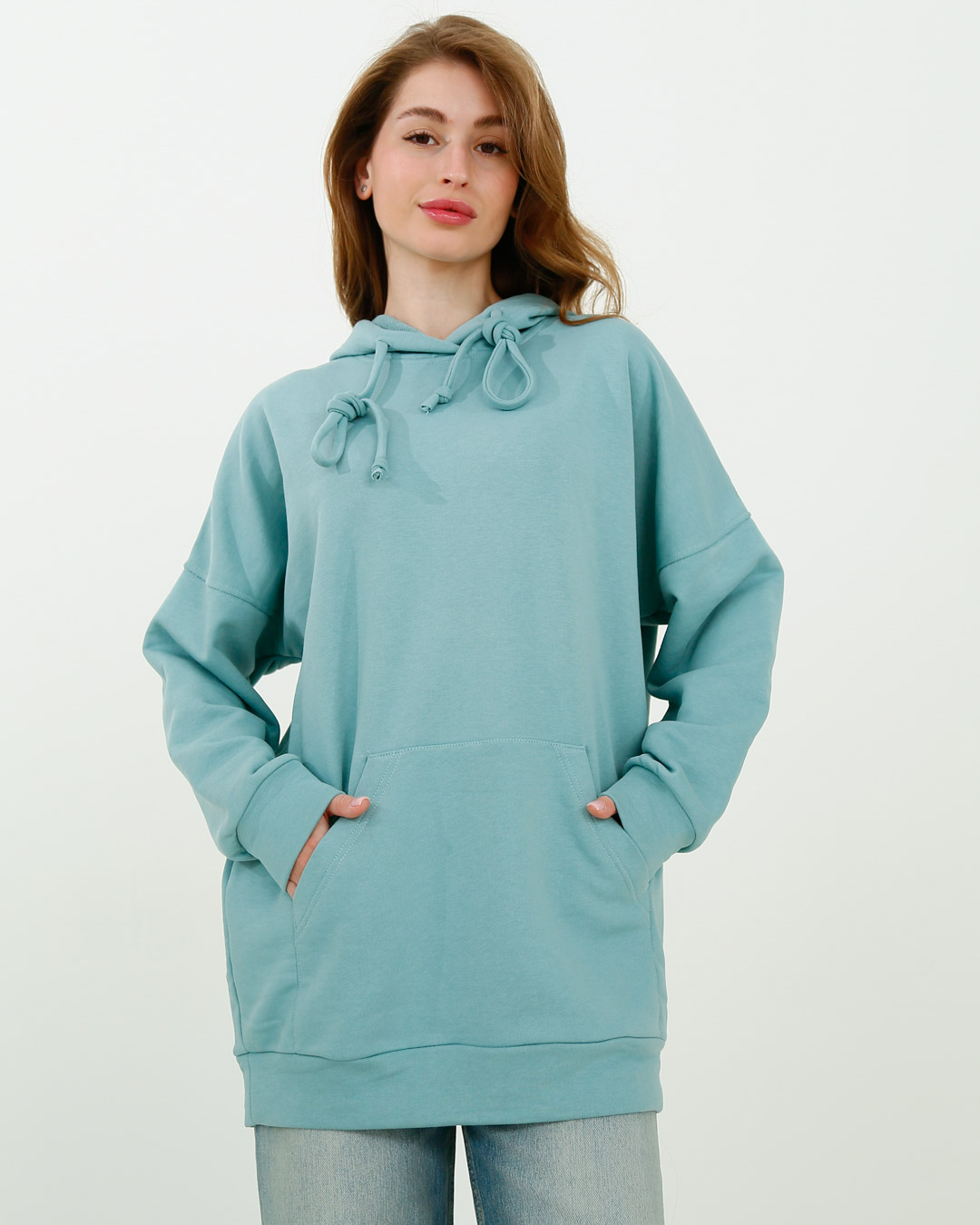 Женское нефритовое худи оверсайз 38161
