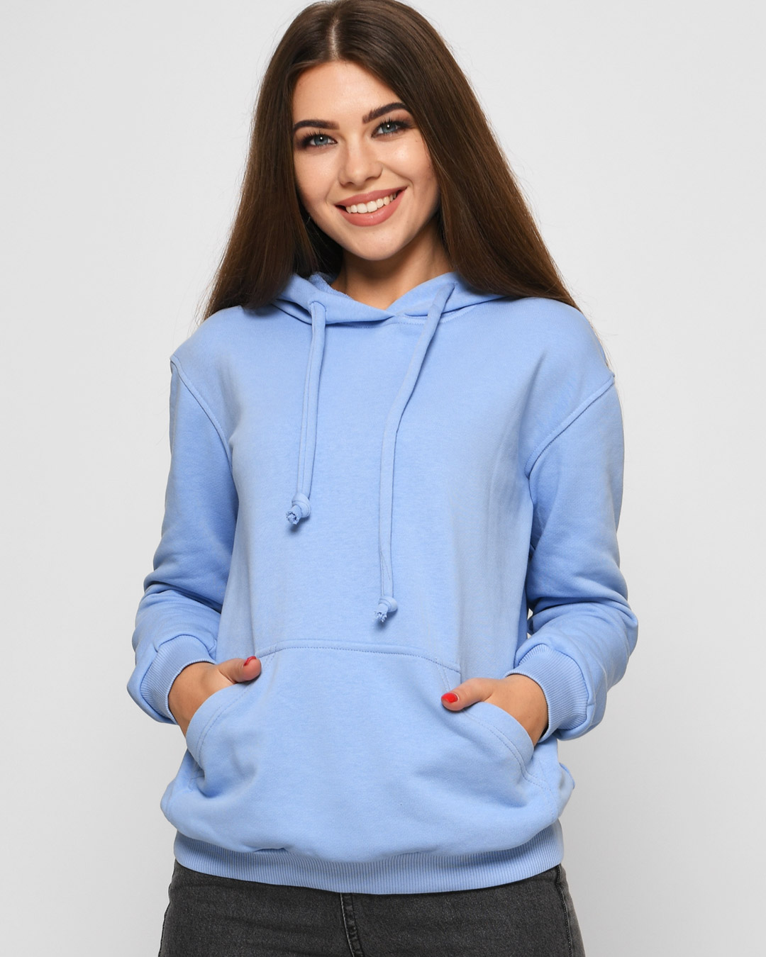 Женский голубой худи 45924