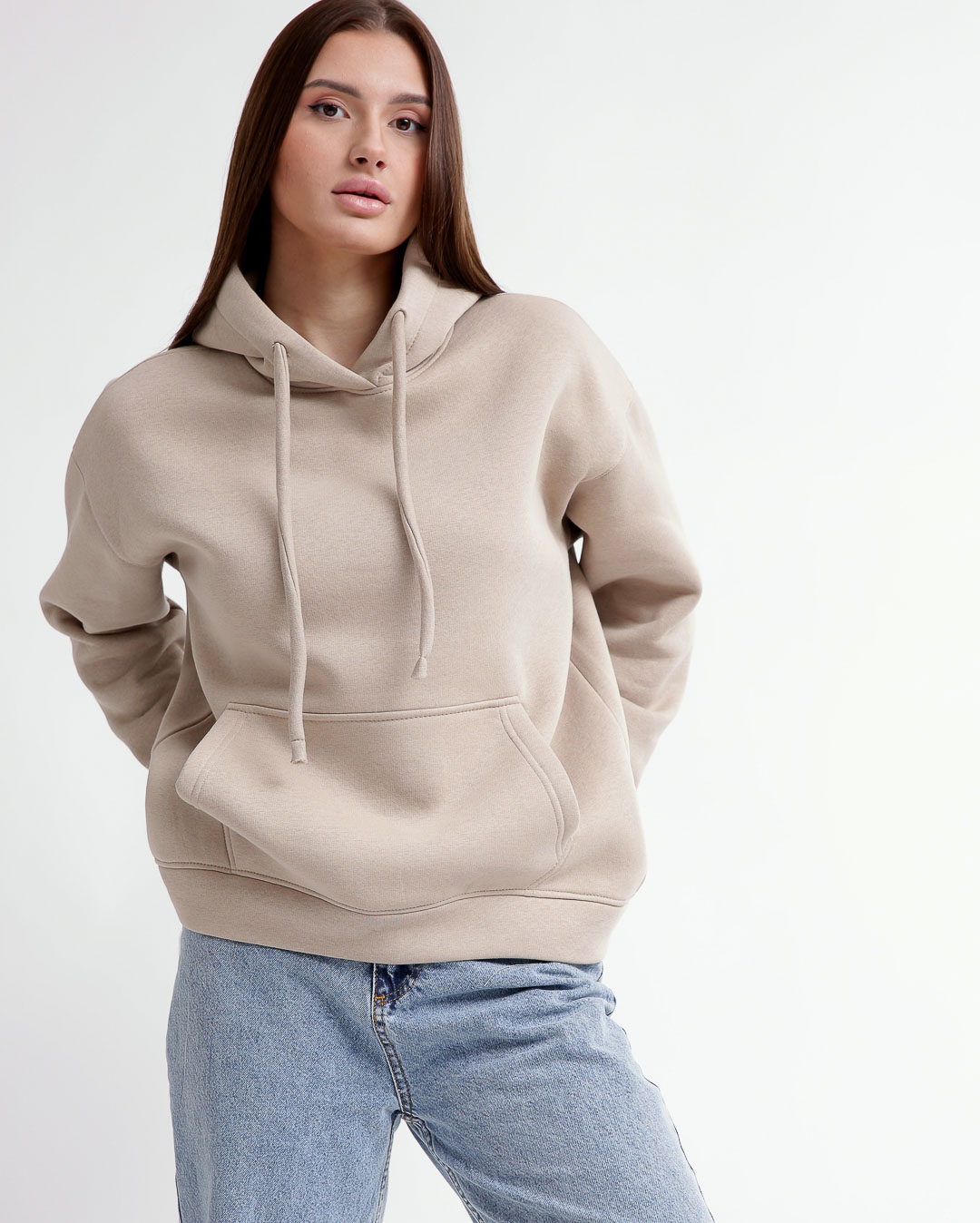 Темно-бежевый худи унисекс 55812