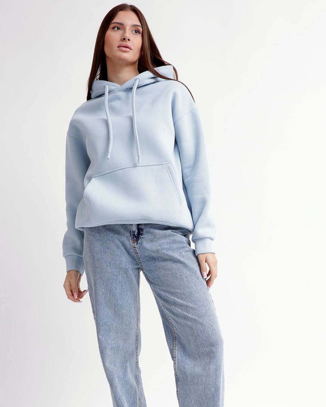 Светло-голубой худи унисекс 55822