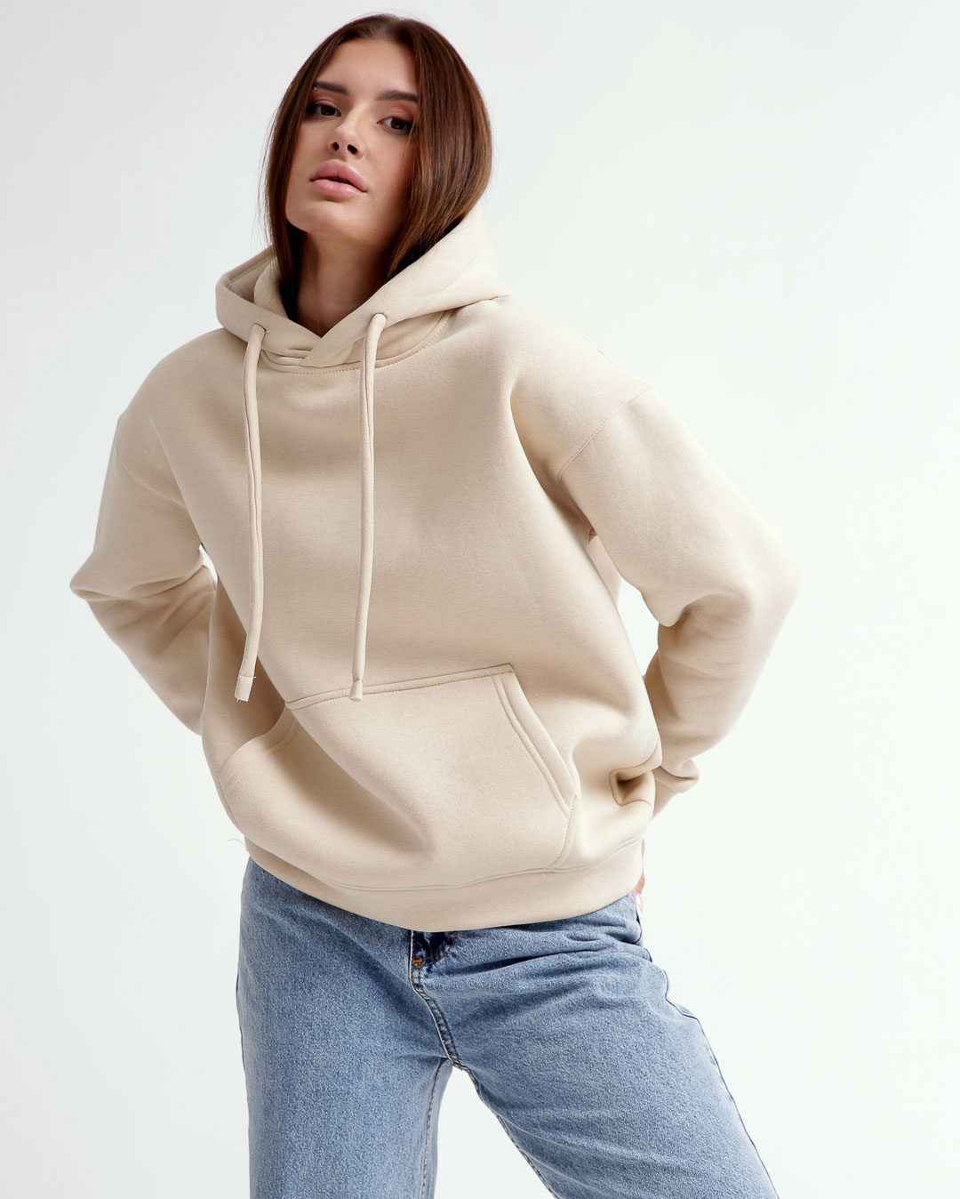 Светло-бежевый худи унисекс 55816