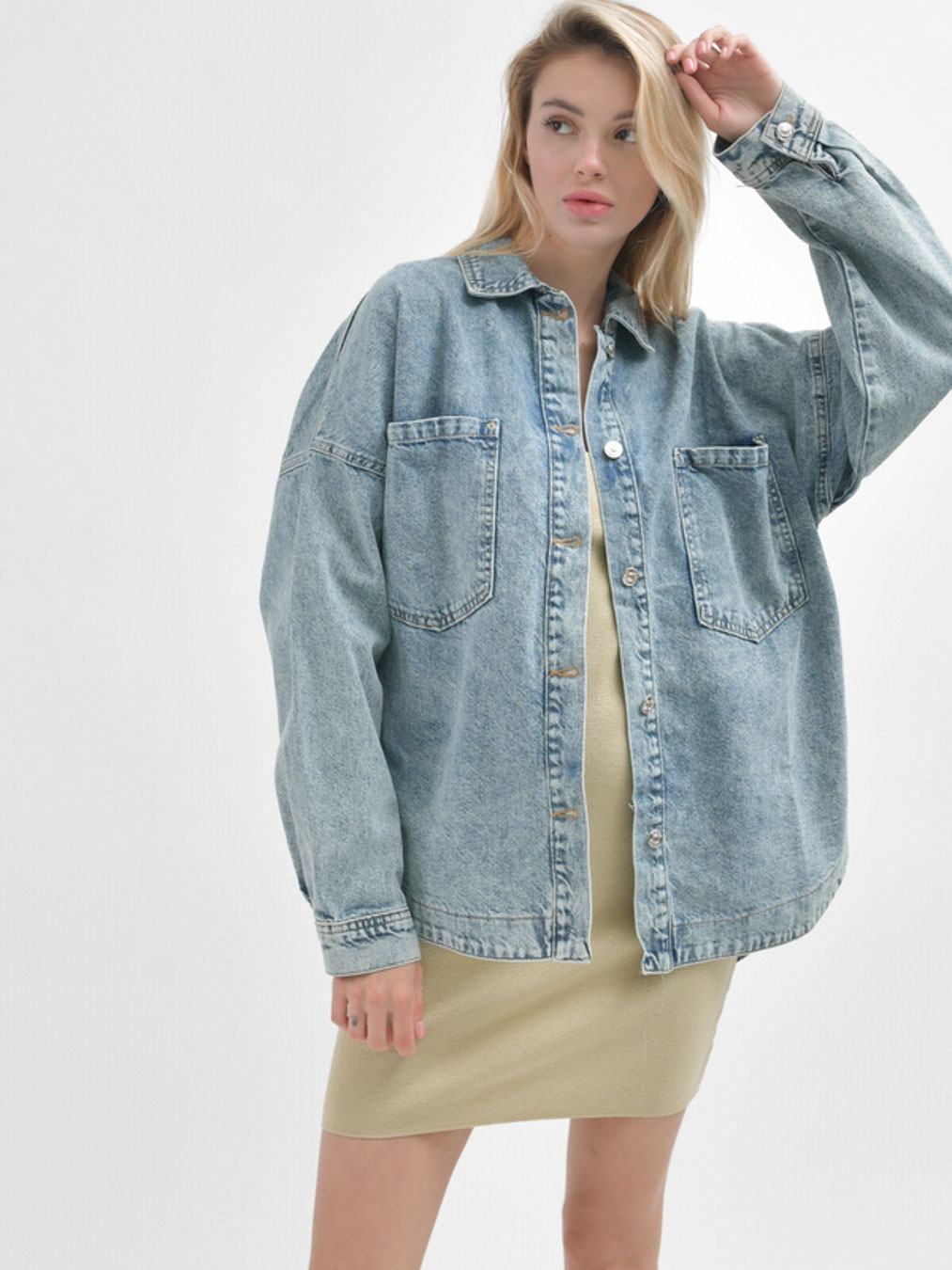 Джинсова куртка oversize 55160