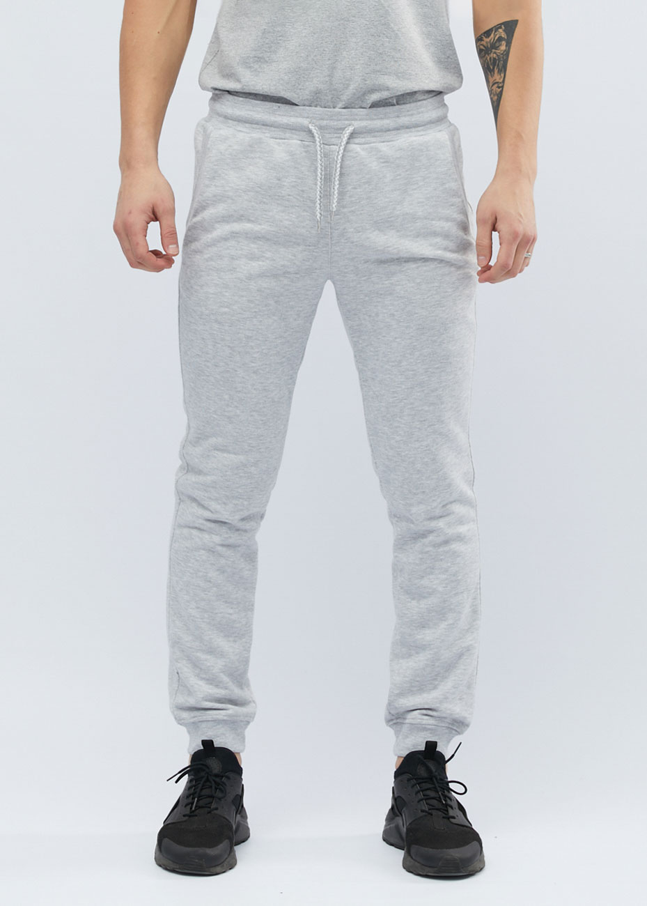 Зауженные спортивные штаны цвет серый 31928