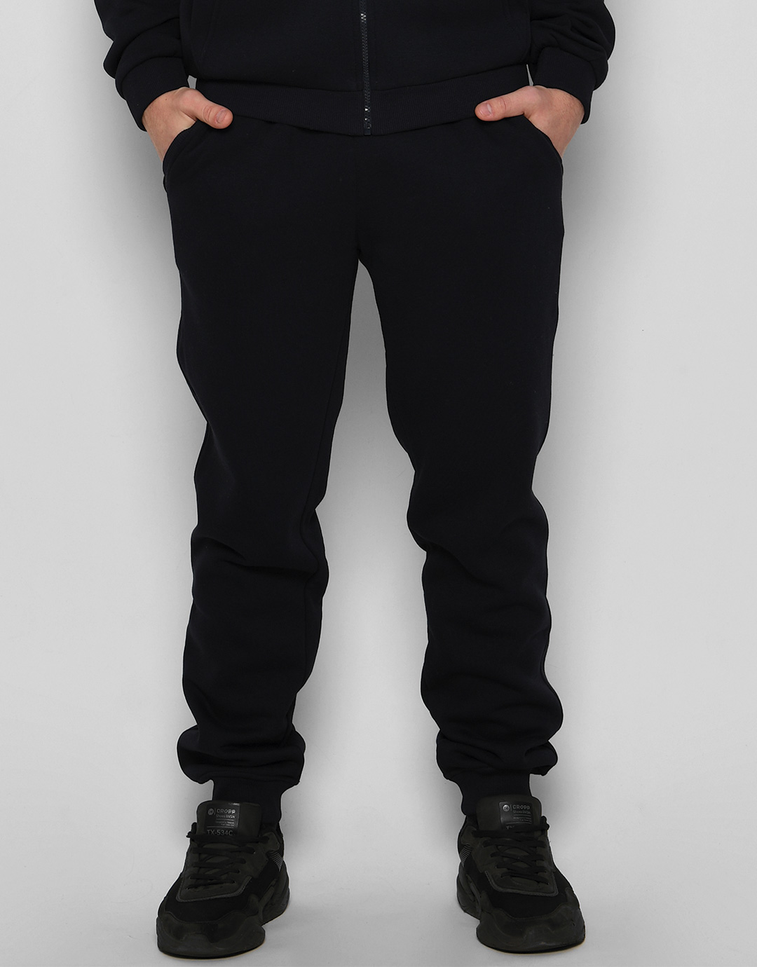 Синие мужские спортивные штаны на флисе 29937