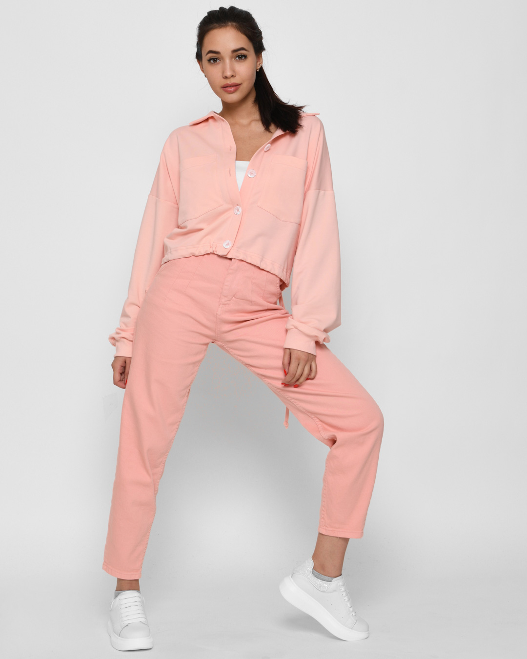 Женский персиковый жакет 44945