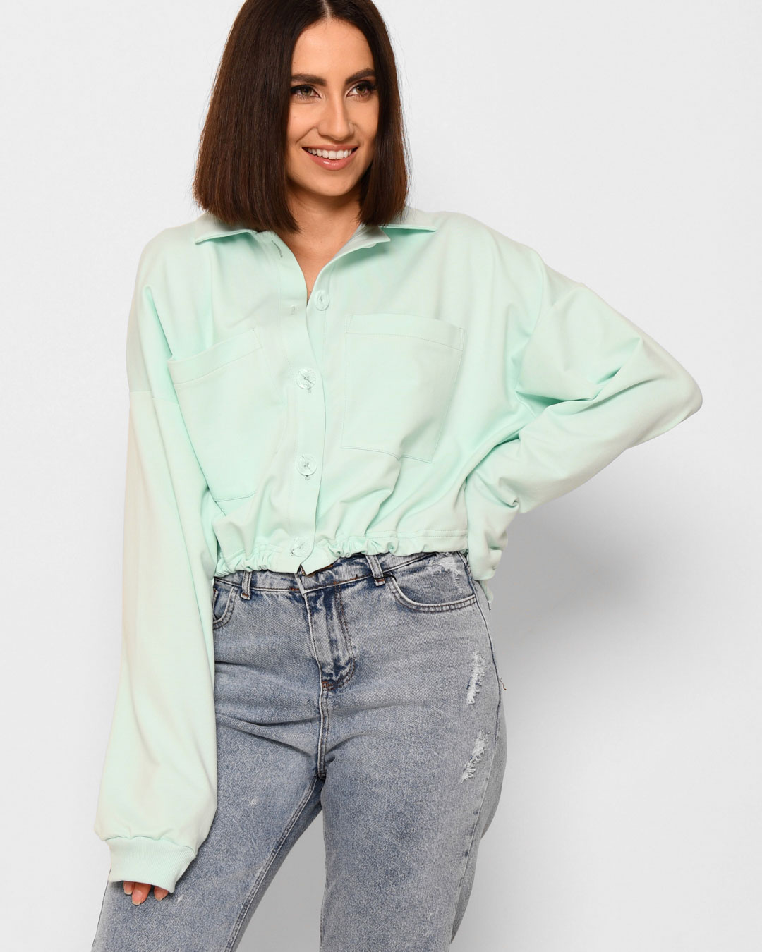 Модный жакет из мягкой ткани 44943