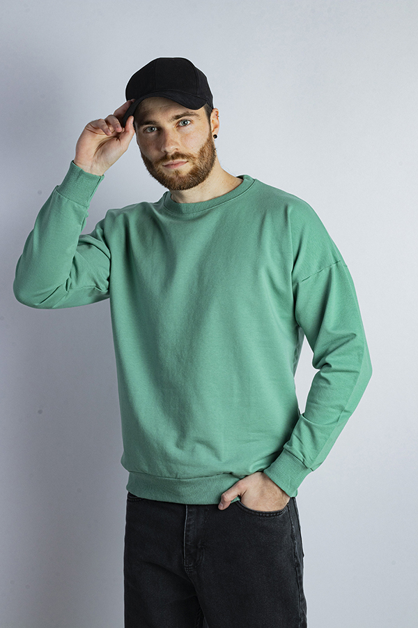 Світшот чоловічий oversize 624F2047-5 ментол (Ментол)